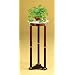 Coaster Plant Stand Side Table, White Marble Top and Cherry Finish Wood Base