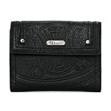 CELINE セリーヌ 二つ折り財布 107493IGR 38NO BLACK ブラック 型押し[並行輸入品]