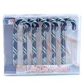 Seattle Mariners MLB Candy Cane Ornament Set of 6