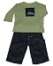 Giggle Moon - Truck Tee with Corduroy Pants (Green/Navy)