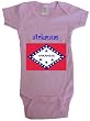 ARKANSAS FLAG - Flag-Series - White, Blue or Pink Onesie / Baby T-shirt