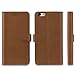 iPhone 6s Case, iPhone 6 Wallet Case, TUCCH Premium PU Leather Flip Folio Card Slot, Stand Holder, Magnetic Closure, [TPU Shockproof Interior Protective Case] Compatible with iPhone 6s/6, Brown