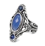 Carolyn Pollack Sterling Silver Blue Chalcedony Brilliance Ring