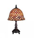 Meyda Tiffany 67378 Mini Lamp, Mahogany Bronze Finish with Stained
