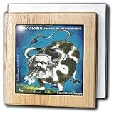 Cow Marx Father Of Cowmoooonism - 6 Inch Tile Napkin Holder