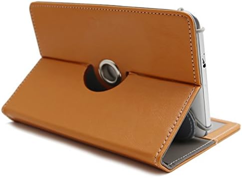 Case Guard® Nvidia / EVGA Tegra Note 7 Folio Case (Universal Case, Stand, Magnetic Cover Strap) (Tan)