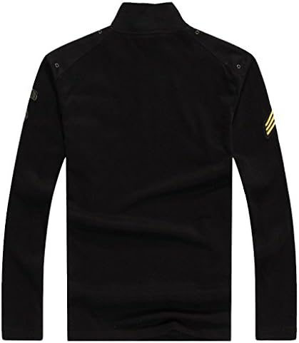 For Fine Men's Autumn Wild Outdoor Leisure Lapel Rende Unlined Upper Garment Army Airborne Cotton Long Sleeve T-shirt