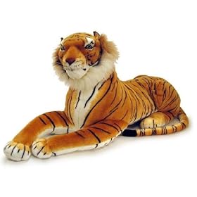 World Safari Plush Animals Lying Tiger with Sound (46) by WORLD SAFARI