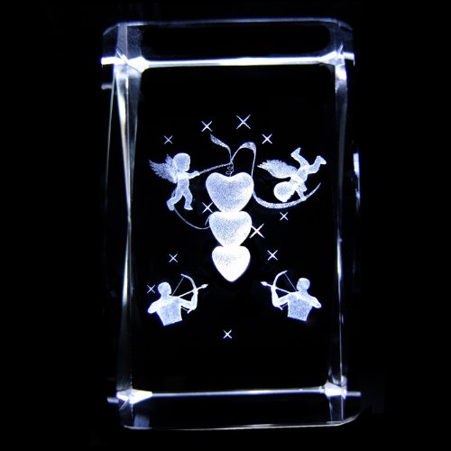 3D Laser Kristall Glasblock mit