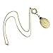 Antique Vintage Ornate Magnifying Glass Pendant With Chain Necklace, Gold Tone