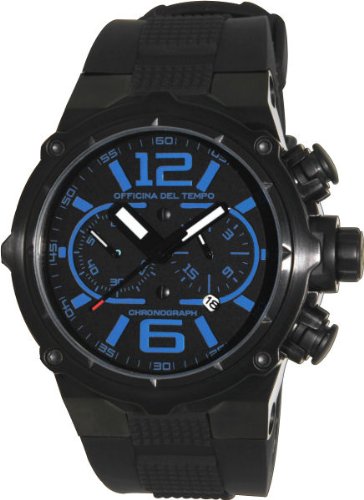Officina Del Tempo - Power - 49mm Chronograph - OS21 Black PVD - Blue Officina Del Tempo - Power - 49mm Chronograph - OS21 Black PVD - Blue