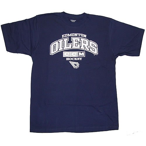 Buy Edmonton Oilers CCM Navy Blue Practice Tee