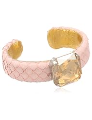 Ted Rossi "Pastel Ladylike" Python Chunky Jewel Cuff Bracelet, 5.25