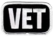 Vet Patch White Embroidered Military Veteran Iron-on Emblem
