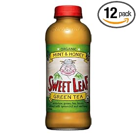 Sweet Leaf Tea, Mint & Honey Green Tea, 20-Ounce Bottles (Pack of 12)