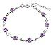Rhodium Plated 925 Sterling Silver Amethyst title=