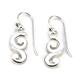 Barse Sterling Silver Classic Flat Scroll Earrings