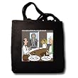 Rich Diesslins Famous People Places Books Cartoons - Albert Einstein and the Mensa Bar and Grill - Tote Bags
