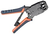 Wentronic Crimpzange f&uuml;r Modularstecker inkl. Kabelschneider und Abisolierer schwarz