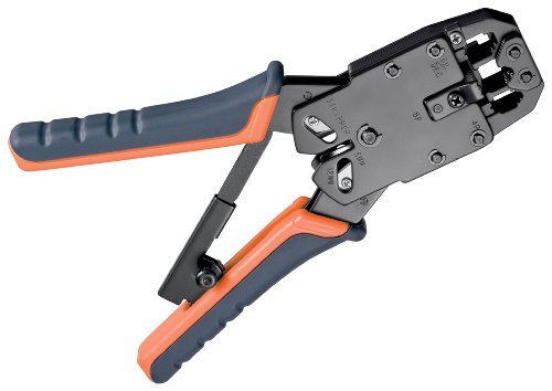 1aTTack Crimpzange WZ CRIMP 04 M f&uuml;r Modularstecker inkl. Kabelschneider und Abisolierer