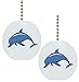 Set of 2 Dolphin Nautical Solid CERAMIC Fan Pulls