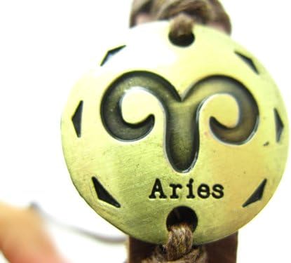 Cow Leather Aries Sign Genuine Leather Fashion Bracelet