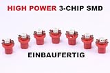 7 x rote SMD high Power LED Tacho Beleuchtung Audi 80 90 100 A6 Coupe Umbauset rot