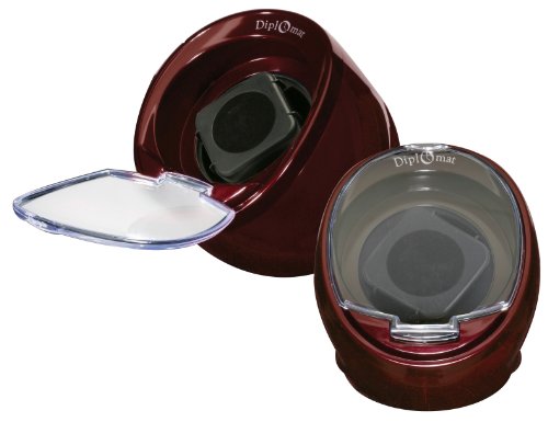 Burgundy Color Single Automatic Watch Winder With Built In IC Timer