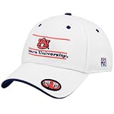 The Game Auburn Tigers White 3 Bar Stretch Fit Hat
