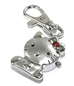 Cute Kitty Red Bow Key Chain Locket Watch with Purse Clip