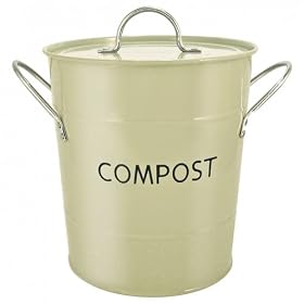 Sage Green Kitchen COMPOST Bin - removable inner bucket - by Eddingtons
