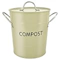Sage Green Kitchen COMPOST Bin - removable inner bucket - by Eddingtons