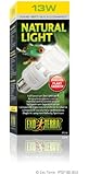 Exo Terra Repti-Glo 2.0 Compact Fluorescent Full Spectrum Terrarium Lamp, 13-Watt (Natural Light)