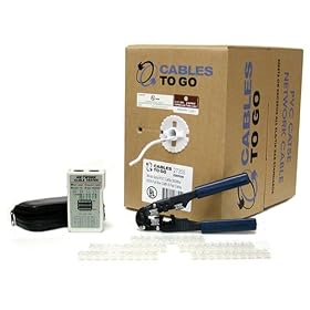 Click here to buy Cables To Go - 28428 - CAT5E Network Installation Kit with 500ft Cable and Connectors.