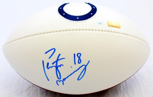 Peyton Manning Autographed Logo Football SM Holo - Autographed Footballs