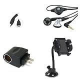 4in1 Car Plug in Charger+3.5mm Stereo Headset+Windshield Holder+AC DC Adapter Bundle For Sprint Motorola Titanium Virgin Mobile Motorola Triumph Sprint Motorola XPRT Nokia E7 Tmobile Nokia Lumia 710 ATT Nokia Lumia 900 Verizon Pantech Breakout - Auction4tech