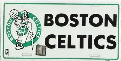 Boston Celtics NBA Metal License Plate 6x12