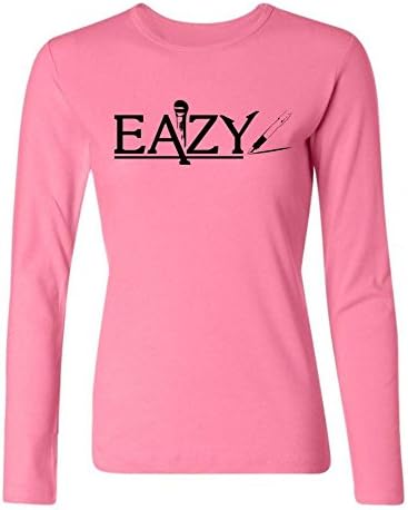 OKGOOP Women's Lectro Eazy E N.W.A. Hip Hop Group Music Long Sleeve T-shirt Pink S
