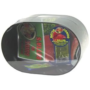 Zoo Med Betta Condo 1 Gallon Oval Racetrack Black
