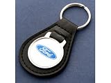 Ford Black Leather Keychain