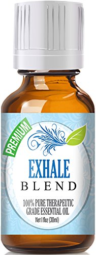 Exhale Blend 100% Pure, Best Therapeutic Grade Essential Oil - 30ml / 1 (oz) Ounce - Comparable to DoTerra's Breathe & Young Living's Raven Blend - Peppermint, Eucalyptus, Lemon, Tea Tree, Ravensara