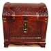 14 in l x 12.5 in w x 13.5 in ht, Wood Square Floral Trunk