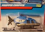 Mattel Hot Wheels 1998 1:64 Scale Gold & Blue Police Propper Chopper Die Cast Helicopter Collector #798