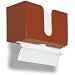 TrippNT 51932 Georgia Clay Red Brown PETG Dual-Dispensing Paper Towel Holder, 11" Width x 6" Height x 4" Depth