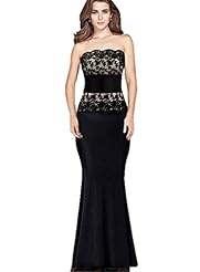 Strapless Lace Polyester Evening Dress 
