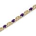Diamond and Oval Amethyst 14kt Yellow Gold