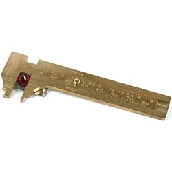 Deluxe Brass Slide Caliper Gauge Jewelers Beading 80mm