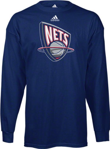 New Jersey Nets adidas Youth Primary Logo Long Sleeve T-Shirt