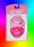 2-Piece Got Milk? Pink Silicone Pacifiers