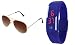 Sheomy Combo of Brown Aviator Sunglass and a LED Digital Blue dial Watch with Magnet Lock (LED-045) RS.299.00